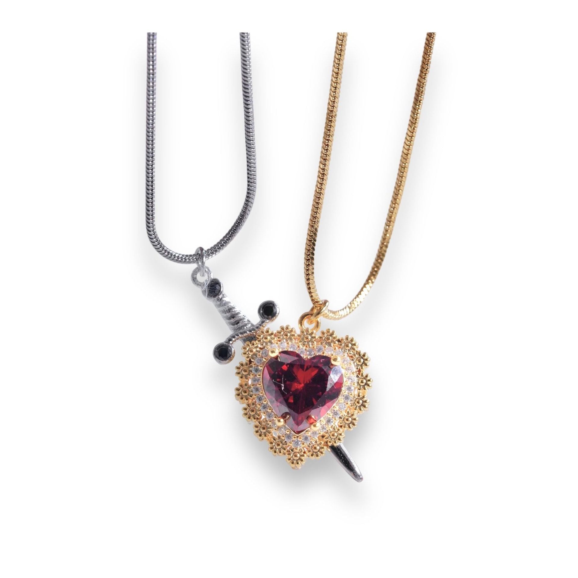 Sword & Heart Necklace